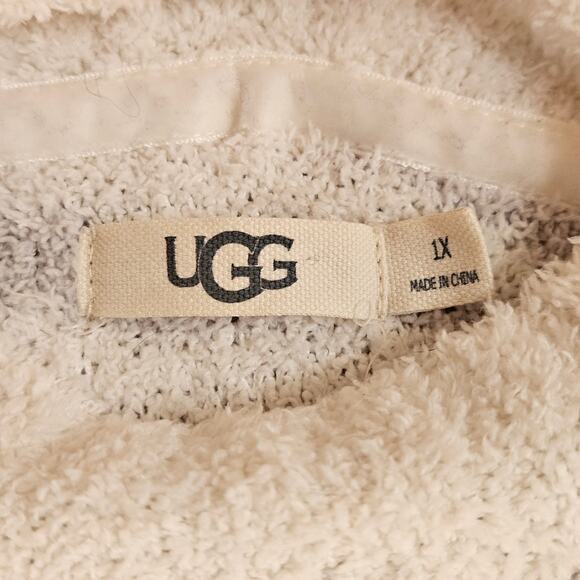 UGG Heddie Mock Neck Sweater‎ in Metal Grey Zebra Size 1X - Picture 5 of 9